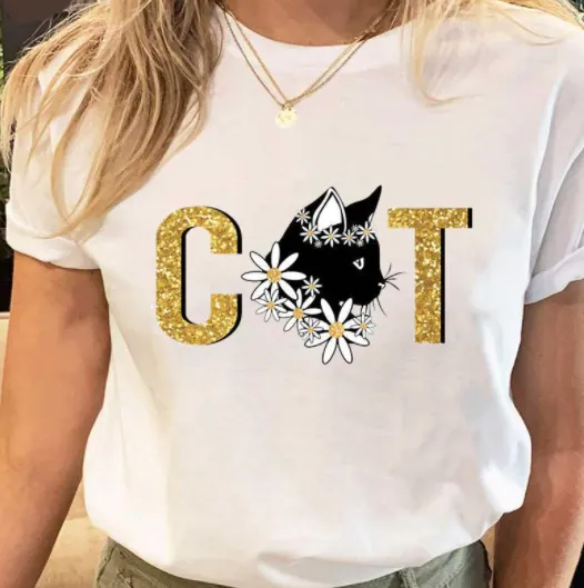 Street Hip Hop Women's Plus Size Short Sleeved T Shirt 15Style - Shop at LoveMi