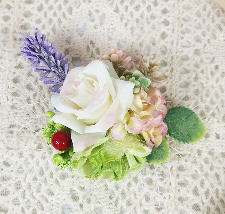 Elegant Pastoral Lace Hair Ornament With Bow Hanamaru Straw Hat F - Shop at LoveMi