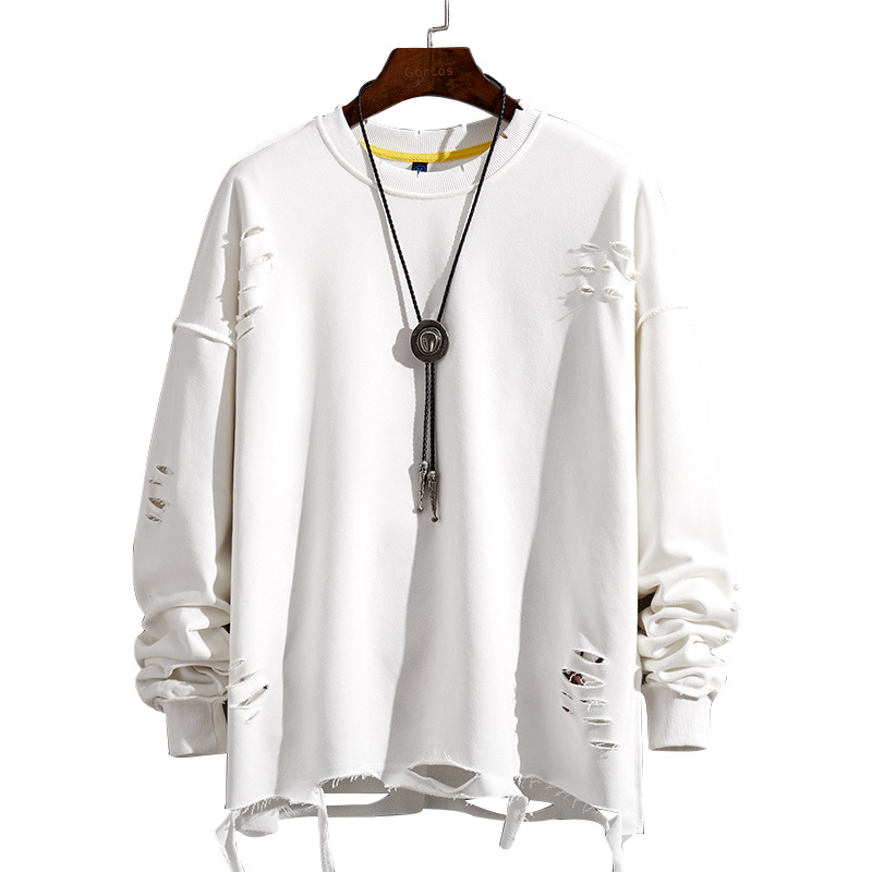 Trendy High Street Ripped Loose Sweater Men
