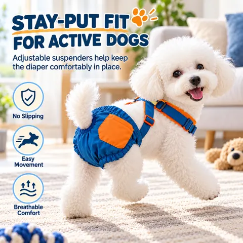 Famale Dog Underpants Heat Cycle Protection Anti-Harassment Adjustable Comfortable