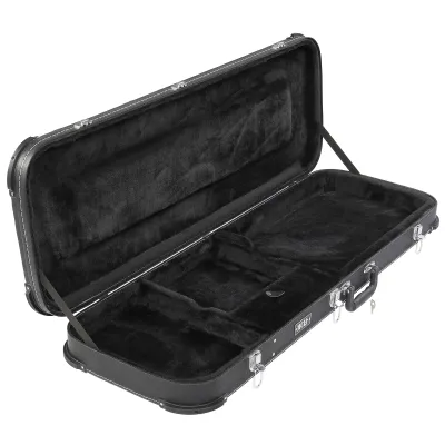 PVC Square  Angle Black Electric Guitar Leather Box