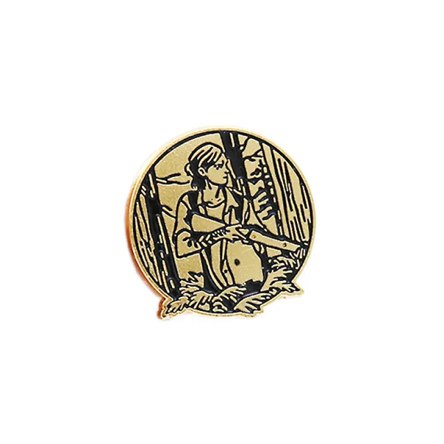 Golden Metal Cartoon Tattoo Brooch Gold - Shop at LoveMi