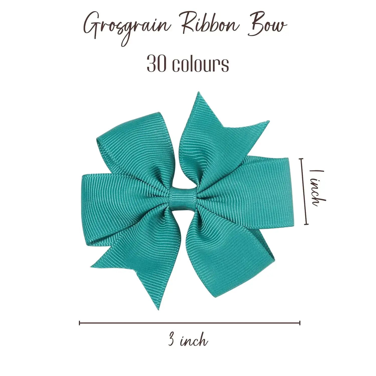 20 60pcs 3 Inches Boutique Grosgrain Ribbon Pinwheel Hair Bows For Baby Girls, Toddler Bows Hair Clip Birthday Gifts In Pair