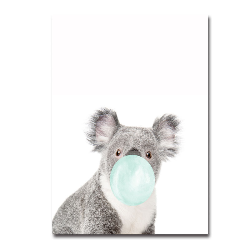 348d80c9 887f 4b1b 8c3e f2243182e536 - Living Room Decorative Painting Horse Giraffe Balloon Children's Room Rimless