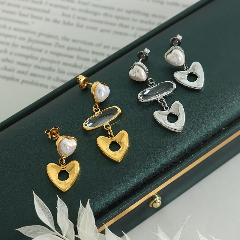 Title 5, Vintage Versatile Geometric Earrings With Heart...