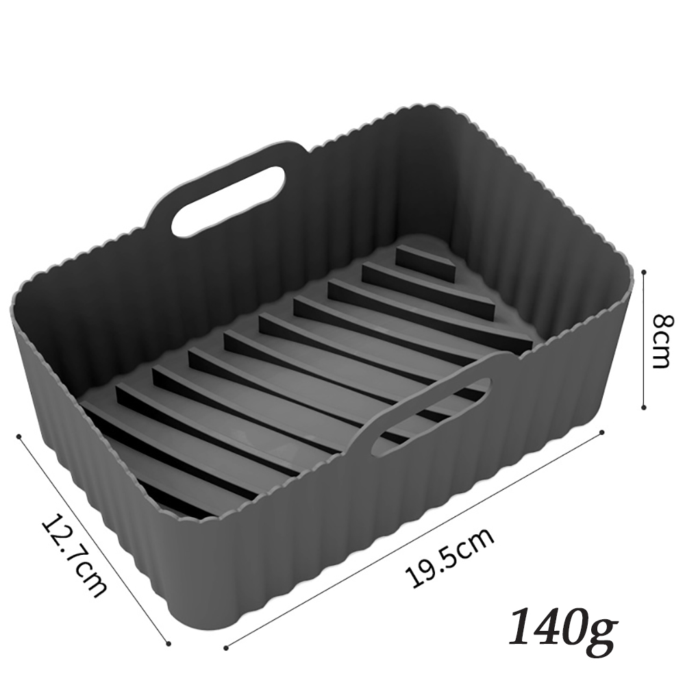 Title 5, Thick Air Fryer Silicone Tray Rectangle Oven Ba...