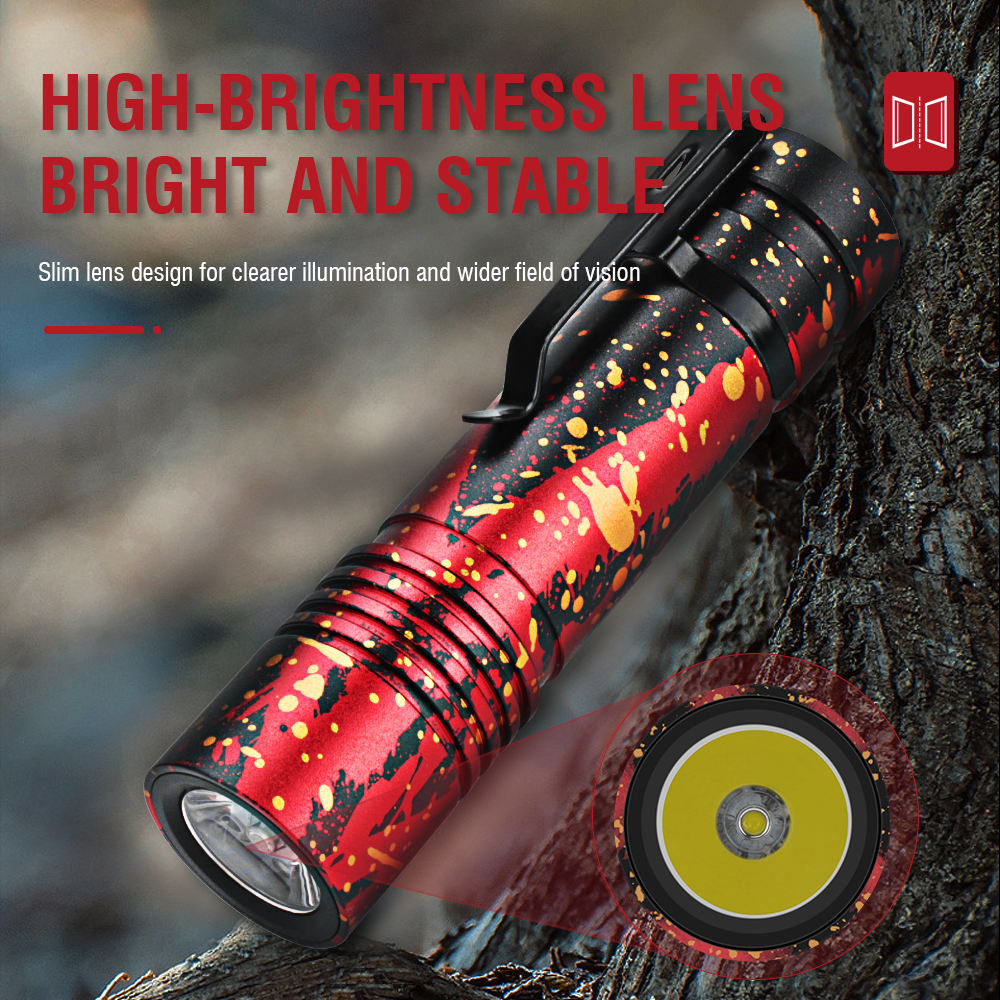 Mini Camouflage LED Flashlight Rechargeable Torch Lamp Camping Portable Light — image 10