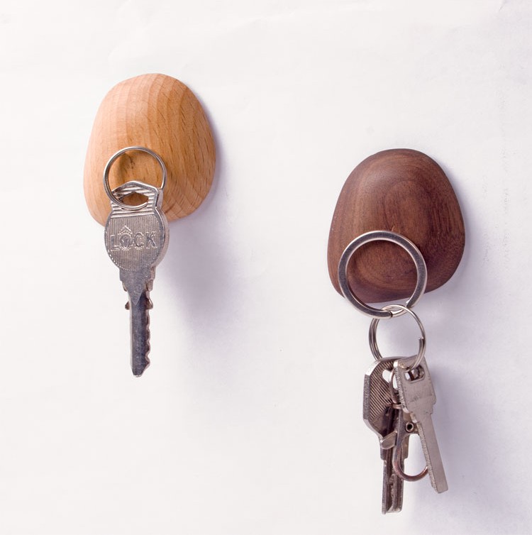 Title 3, Walnut Wood Key Wall Sticker Hook