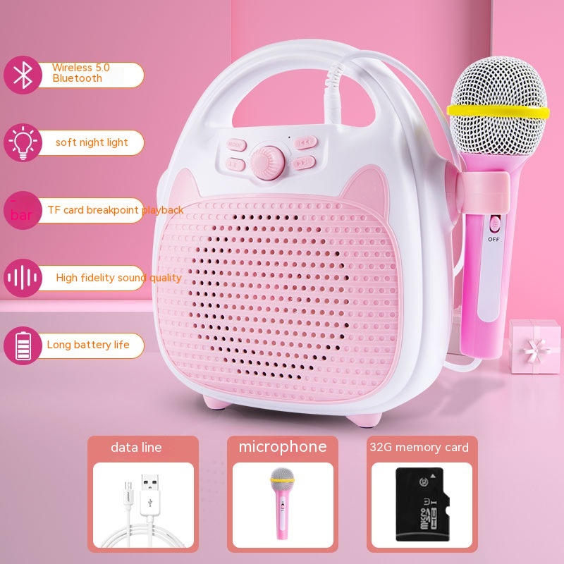 Pink 32G Card Microphone