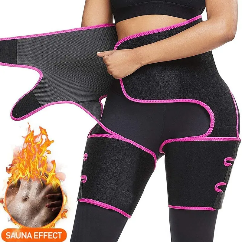 Three-in-One Belt Waist And Thigh Trimmer Trainer