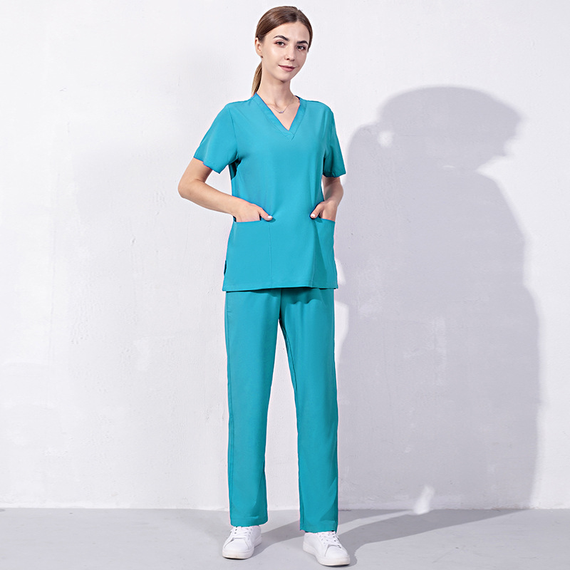 Female Doctor's Thin Work Clothes Short Sleeve Hand Washing Suit