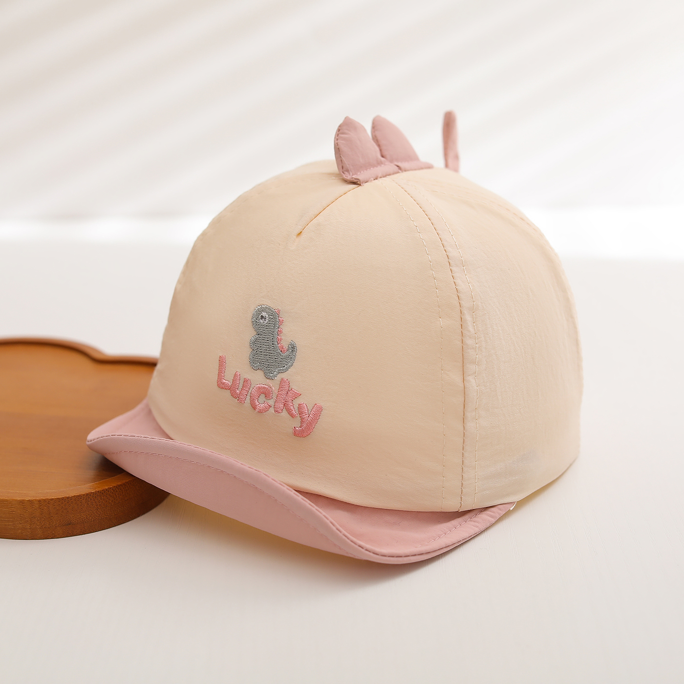 Lucky Embroidered Baby Dinosaur Baseball Cap - 3D Dinosaur Soft Brimmed Baseball Cap - Lightweight And Breathable Sun Hat 6