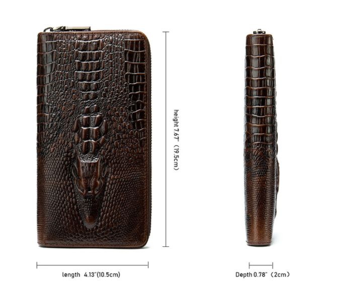 Luxury 3D Gator Print Leather Wallet for Men - Business Travel Clutch | Luxe Clothing Luxury 3D Gator Print Leather Wallet for Men - Business Travel Clutch 34a4087f 6b7a 4b32 a056 dfee44244691