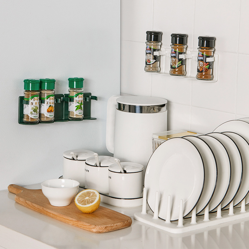 Title 4, Wall Mounted Kitchen Seasoning Jar Storage Rack...