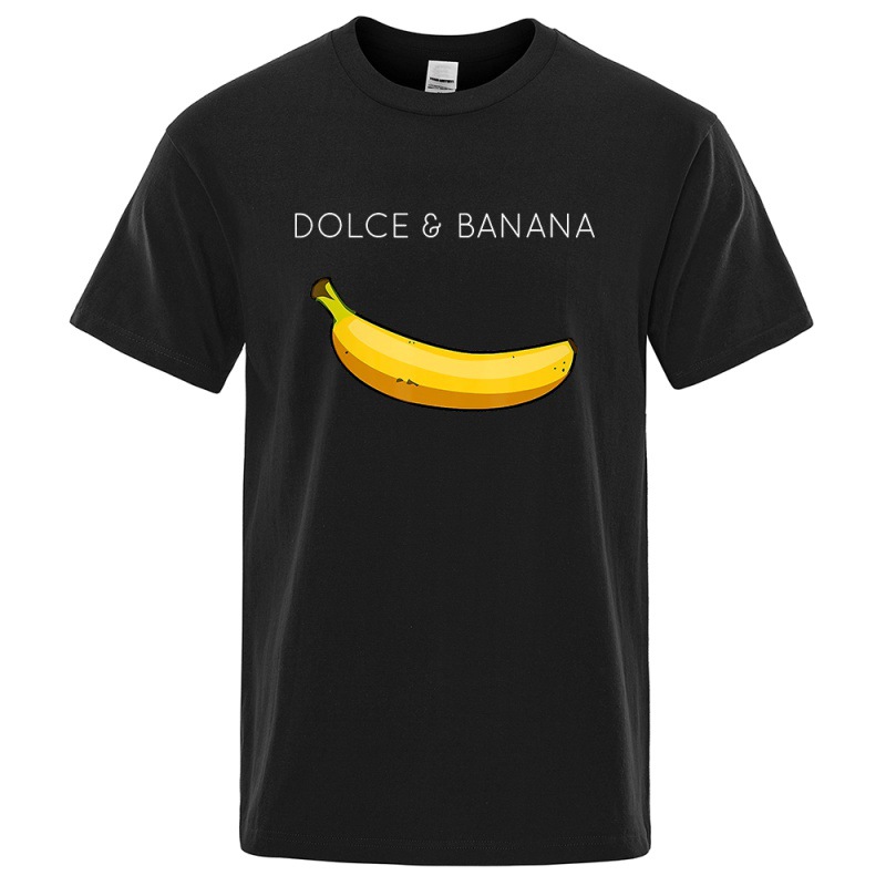 Title 2, Dolce Banana Fashion Print Heren T-shirts