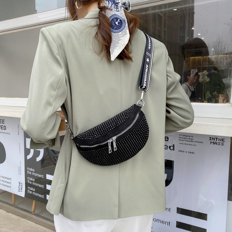 Western Style Rhinestone Crossbody Chest Bag