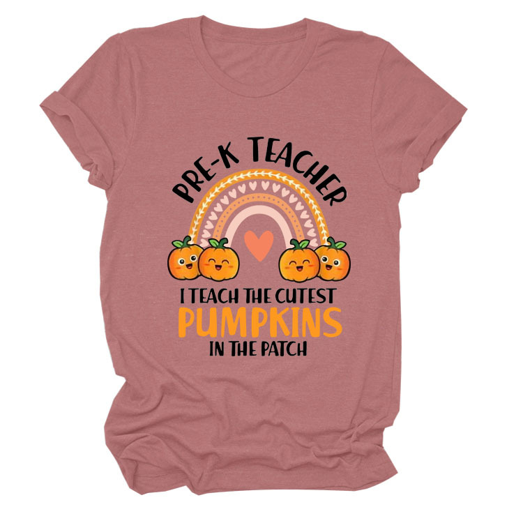 Title 13, T-shirt Halloween Tęczowa Miłość Dyni krótki rę...