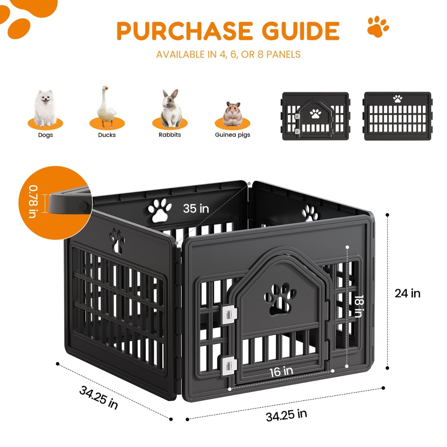 Plastic Dog With Movable Enclosure, Suitable For Small And Medium-sized Dogs, Cats And Rabbits. image 11