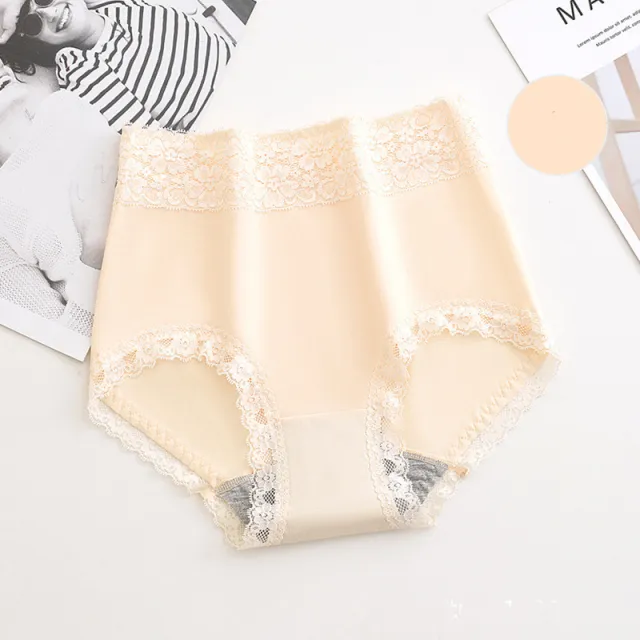 High waisted Cotton Briefs With Lace Crotch Color - Shop at LoveMi