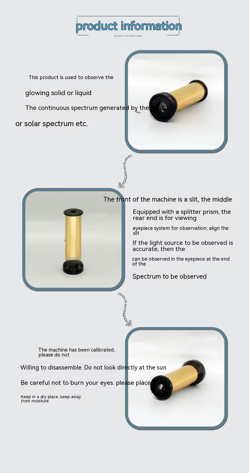 Title 2, Handheld Direct Vision Spectroscope Optical Exp...