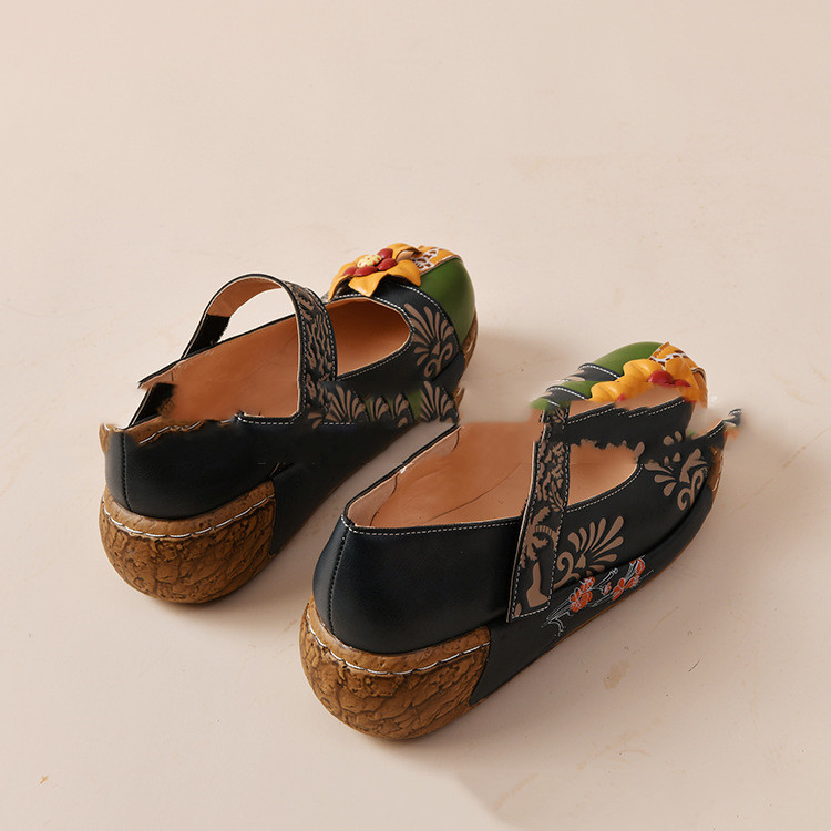 Ethnic Style High-quality Flat-heel Platform Women's Single Shoes