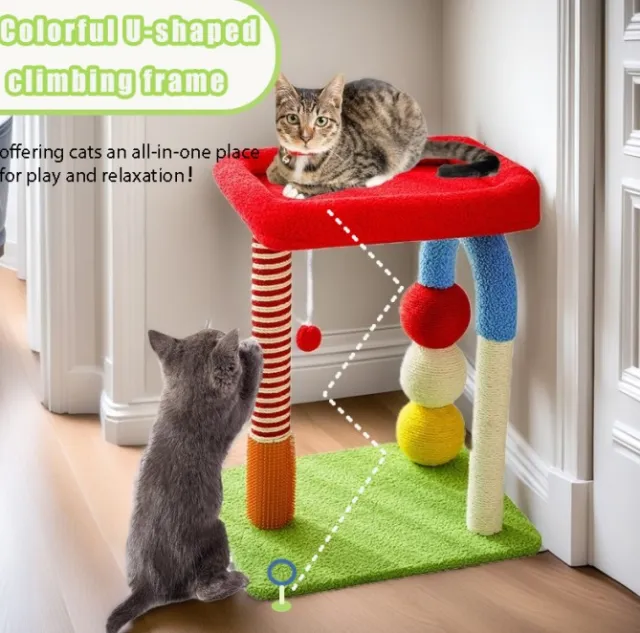 Cat Tree With Built in Bed Multi Function Cat Furniture With Sisal Scratcher, Interactive Toys, And Cozy Resting Spots For Cats Cat Tree - Shop at LoveMi