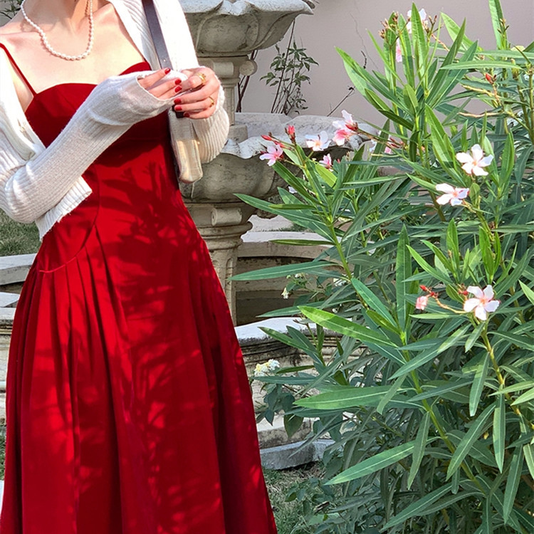 Velvet High-Neck Sling Dress, picture 5 of 5