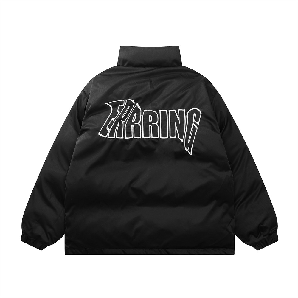 Men's Thickened Loose Long Sleeve Zipper Stand Collar Cotton Padded Jacket