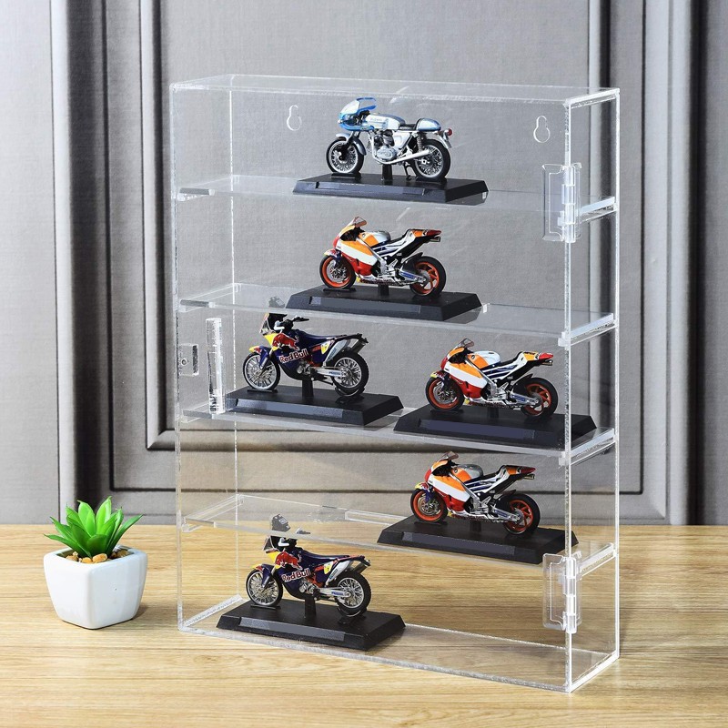 5-Tier Clear Display Case Wall Mounted And Desktop Acrylic