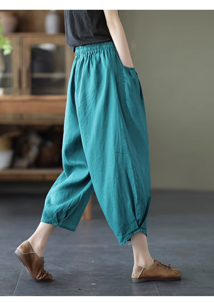 Title 11, Cotton Harem Pants Linen Loose Bloomers