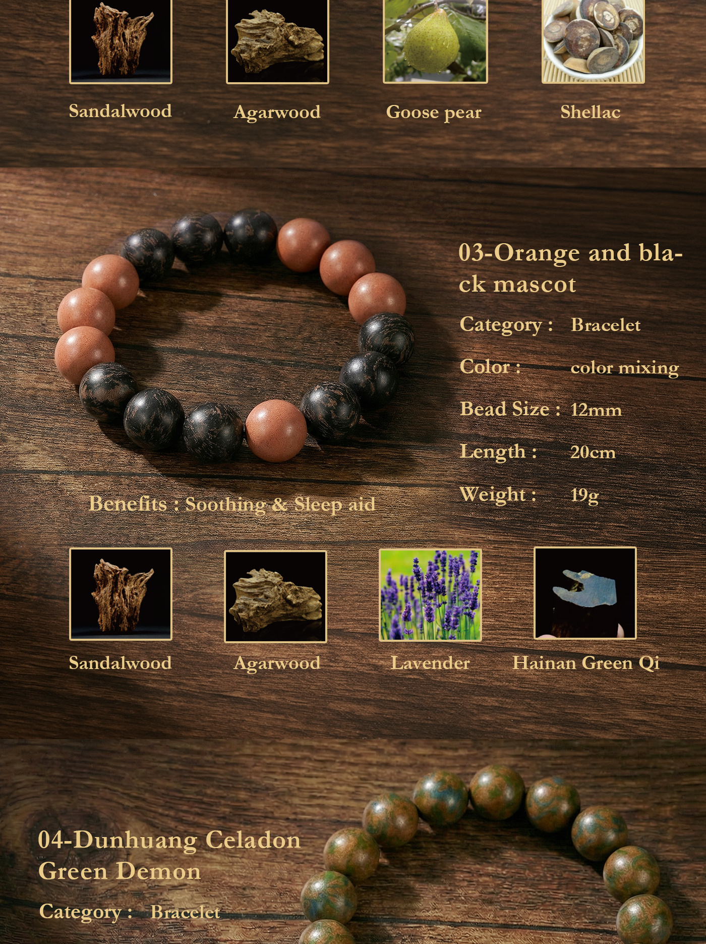 Traditional Chinese Medicine Jewelry Bead Bracelet