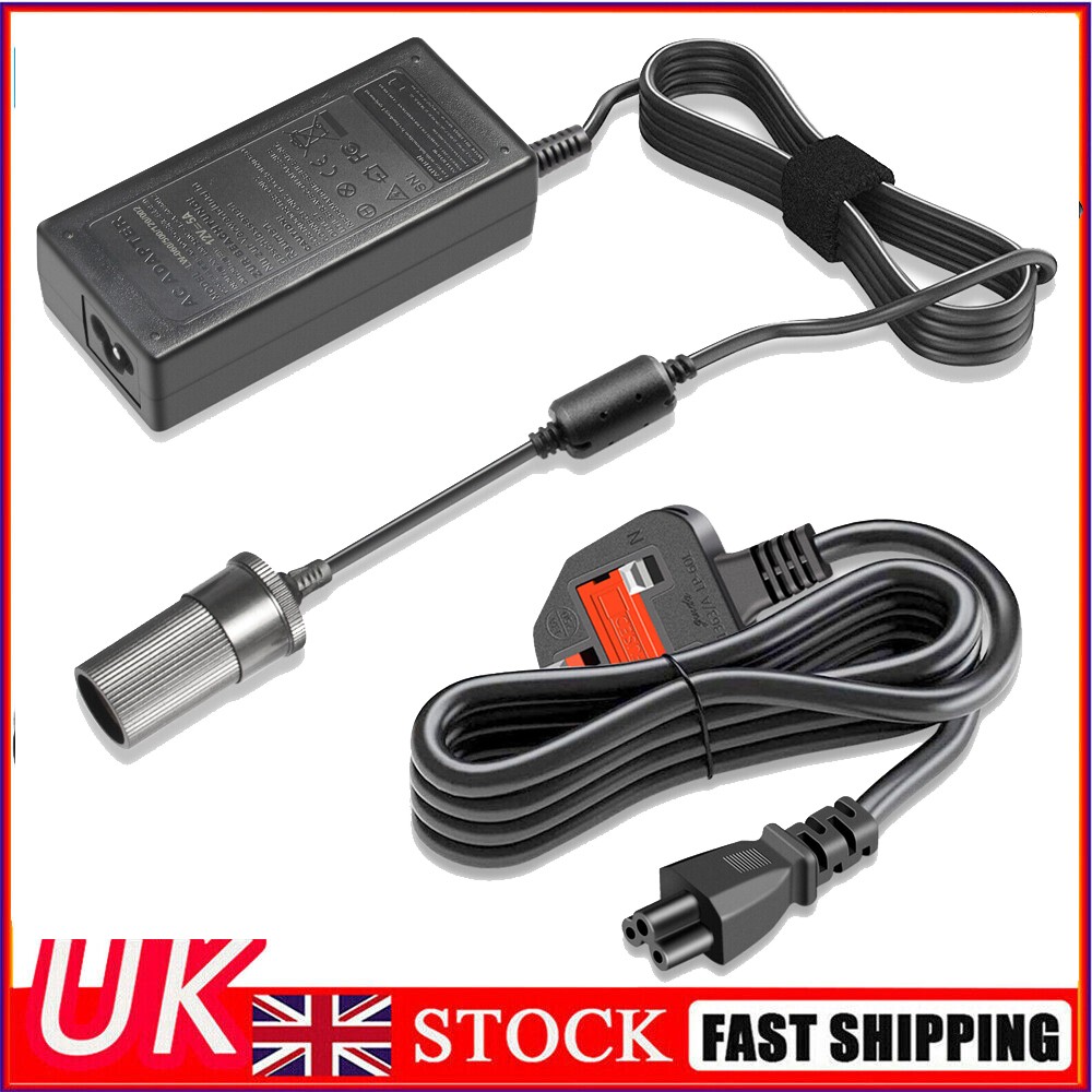 240V To DC 12V Mains Plug Cigarette Lighter Socket Car Van Charger Power Adapter
