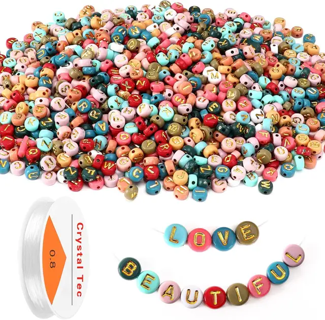 Multicolor Acrylic Alphabet Loose Bead, 7 Mm, 1900 Count Multicolor - Shop at LoveMi