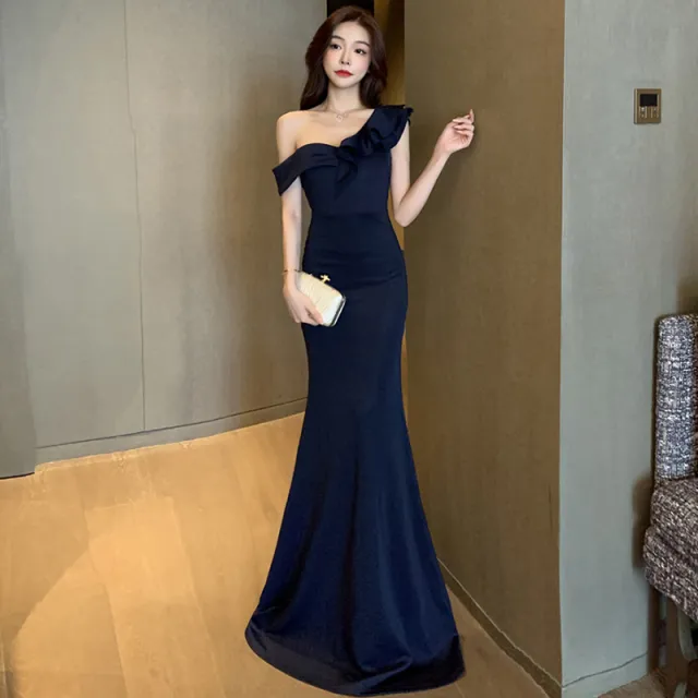Party Temperament Celebrity French Style Small Dress Navy - Shop at LoveMi