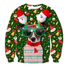 Ugly Christmas Sweater Santa Elf - 1 Style-2Xl - View 1