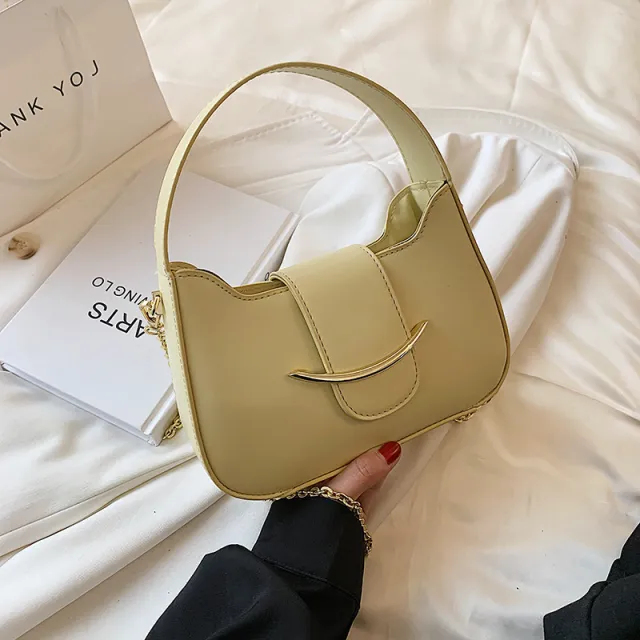 Smiley Western Style One shoulder Armpit Handbag Yellow - Shop at LoveMi