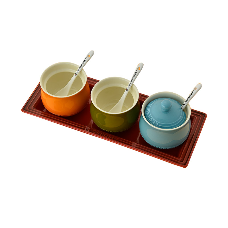 Title 4, Stoneware Porcelain Spoon Seasoning Jar Set