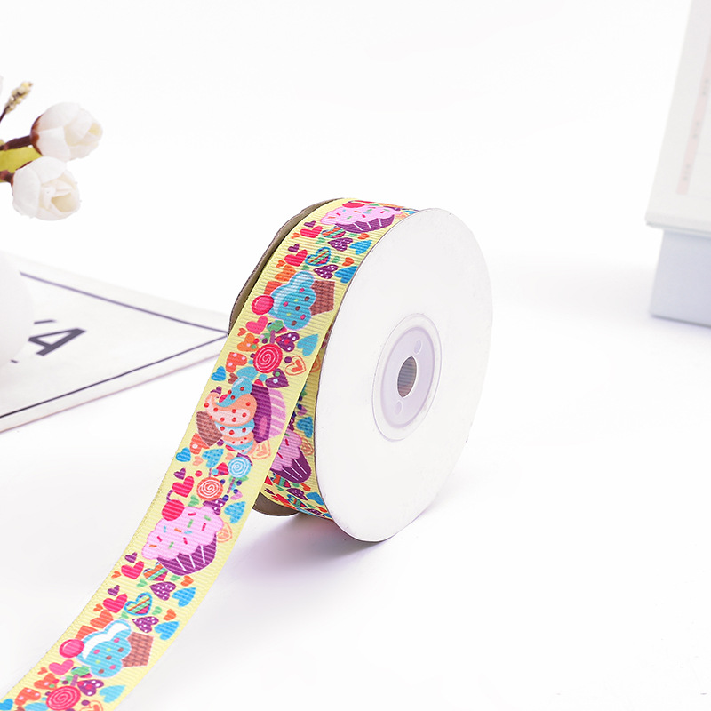 Title 7, Colorful Cartoon Printed Polyester Ribbon Thread