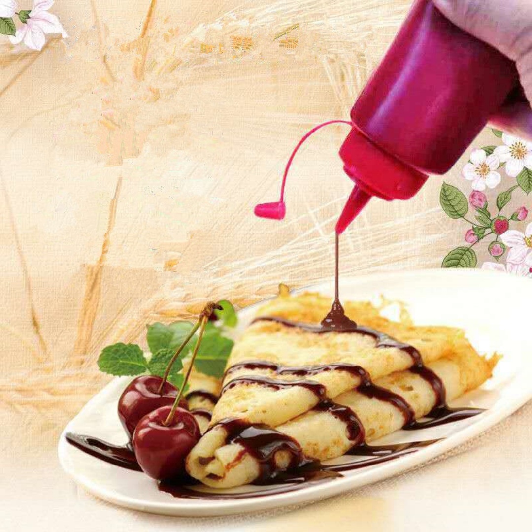 8 Pack Plastic Squeeze Sauce Bottles Kitchen Condiment Dispenser 500ml — image 8