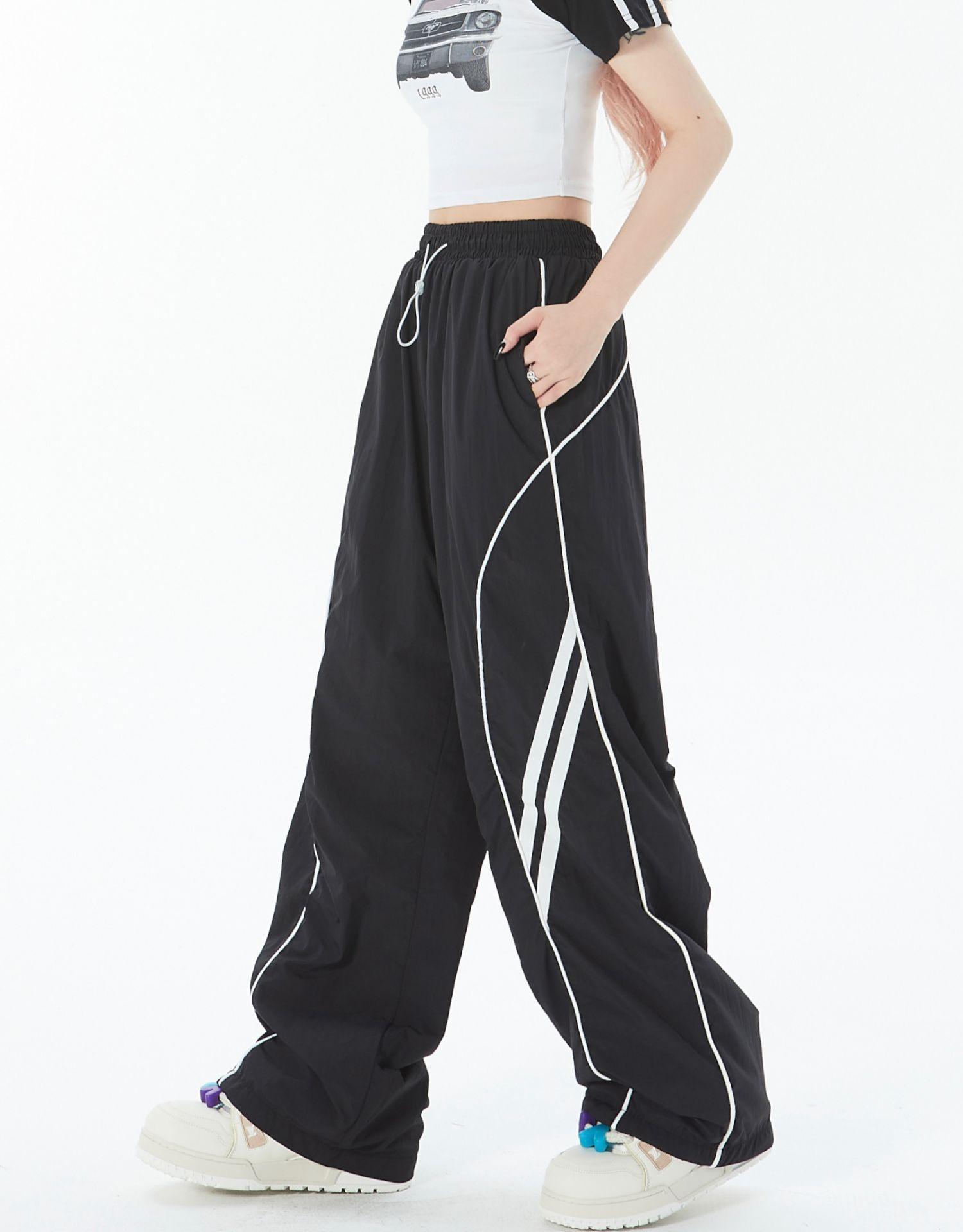 Title 13, High Street Drape sportbroek met trekkoord, uni...