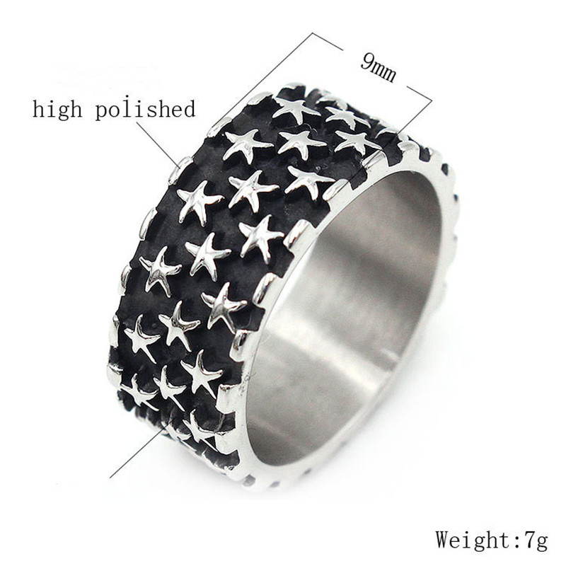 Retro Men's Titanium Steel Ring TrendyDomineering Steel