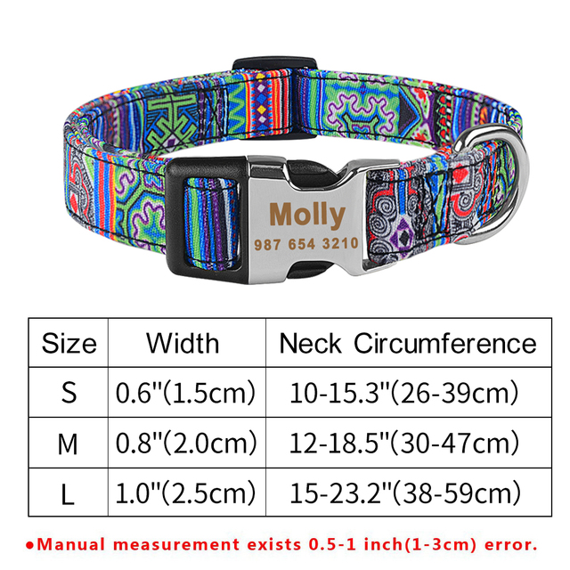 Adjustable Nylon Custom Dog Collar Free Engraved Name ID Tag Navy Blue - Shop at LoveMi