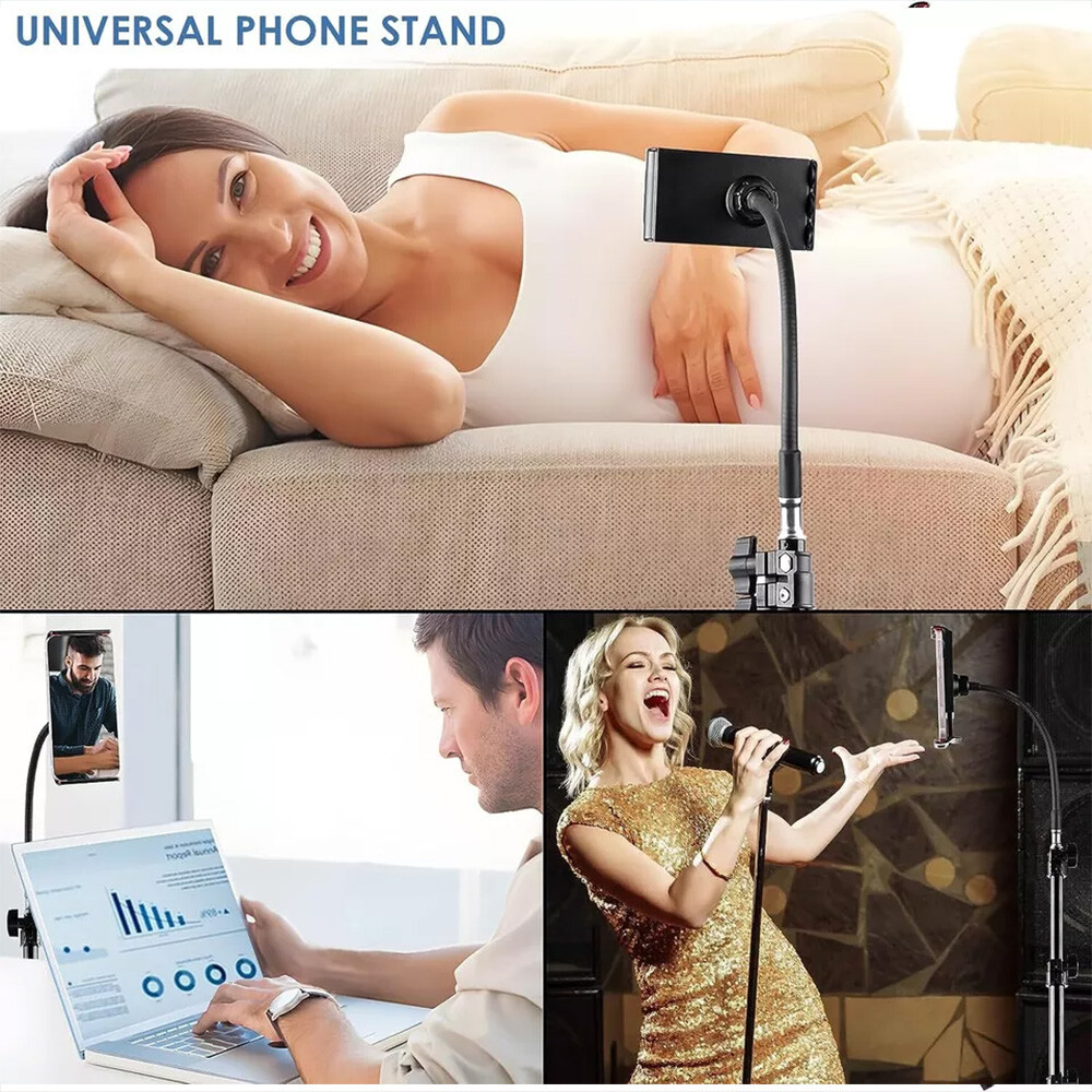 190CM Tall Flexible Phone Tripod With Gooseneck Heavy Duty