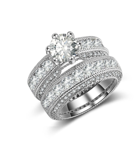 Women's Pear Drop Inlaid Zircon Ring