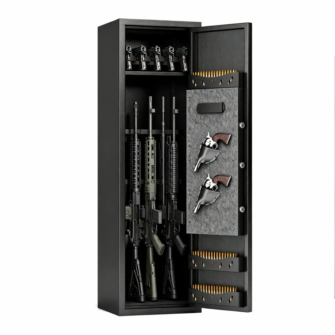 Rifle And Pistol Safe, Password Lock Anti-theft System, Secure Storage Cabinet. Pistol Safe For Home Use, Black, Requires Assembly