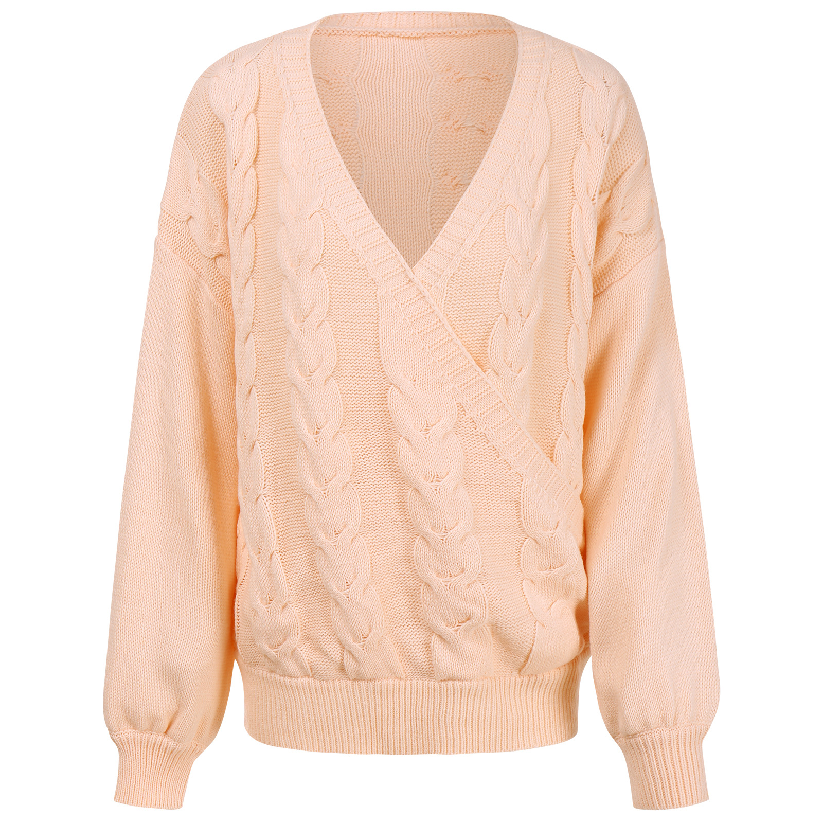 V-neck Knitted Loose Sweater