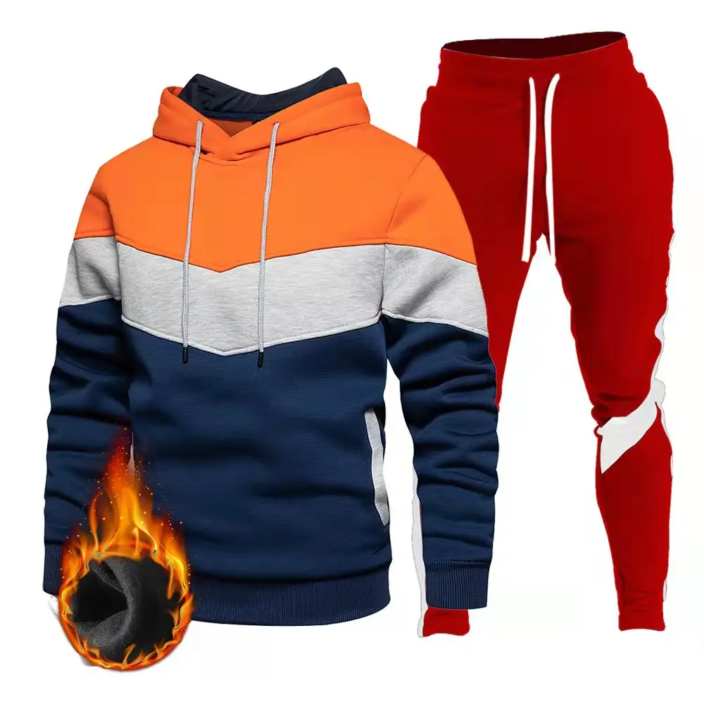 European And American Men's Sports Sweater Hooded Suit