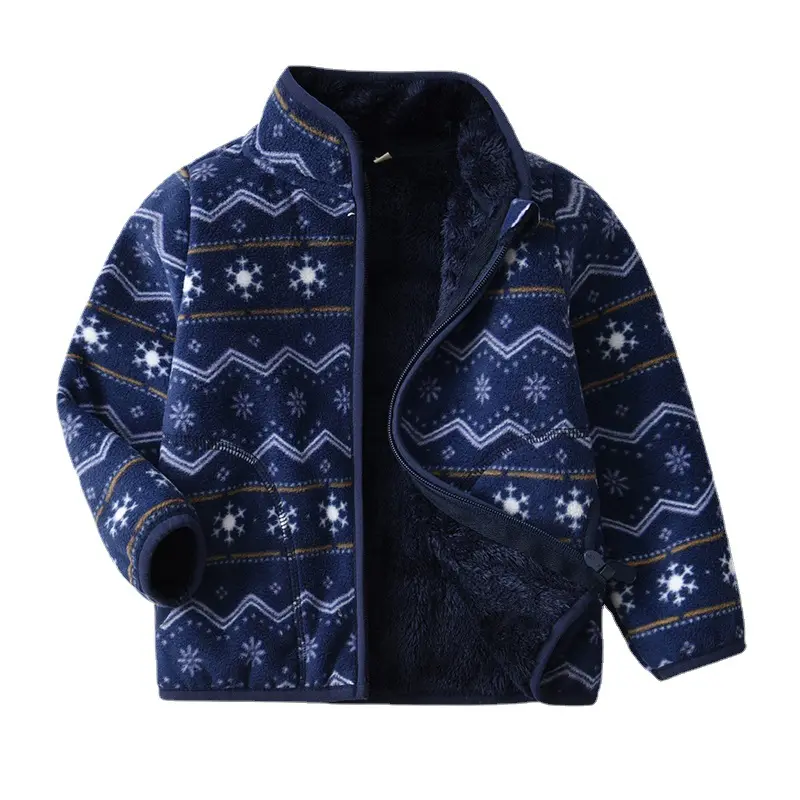 Children's Printed Polar Fleece Cartoon Jacket Plus