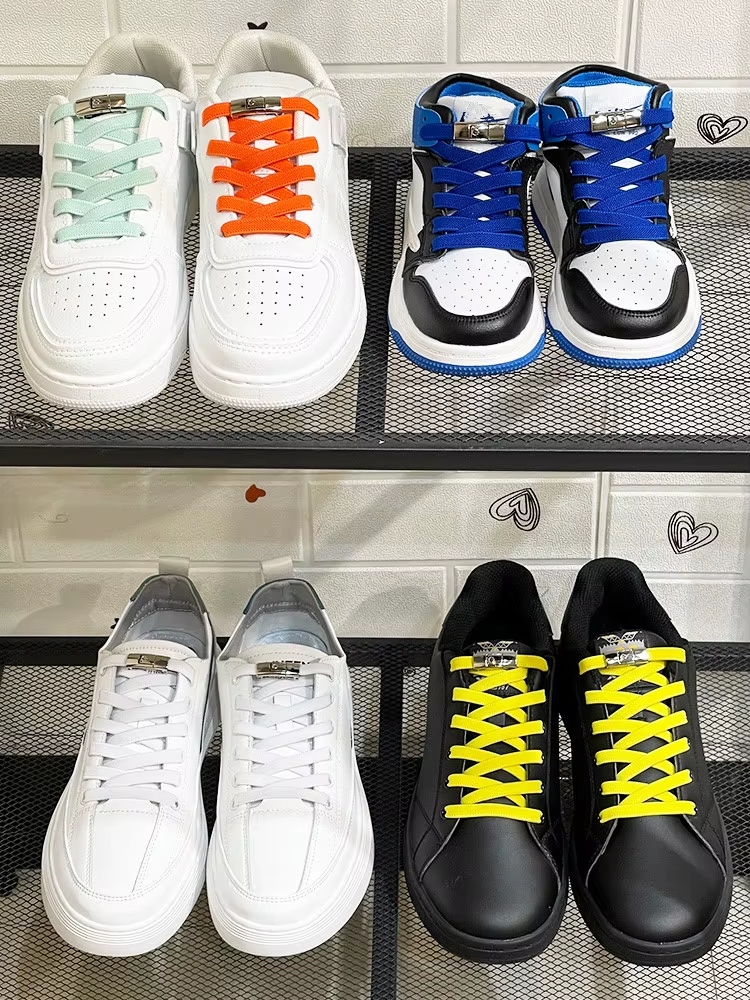 Stretch No Tie Shoelaces  Magnetic No Tie Shoelaces Magnetic Shoe Strings,Shoelaces Magnetic Lock Flat Elastic No Tie For Easy Fastening