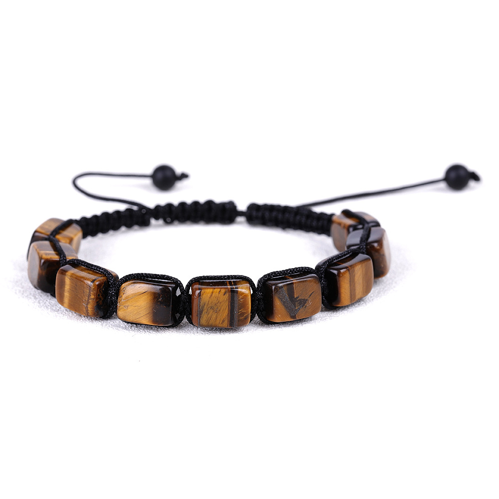 White Crystal Red Aventurine Braided Bracelet